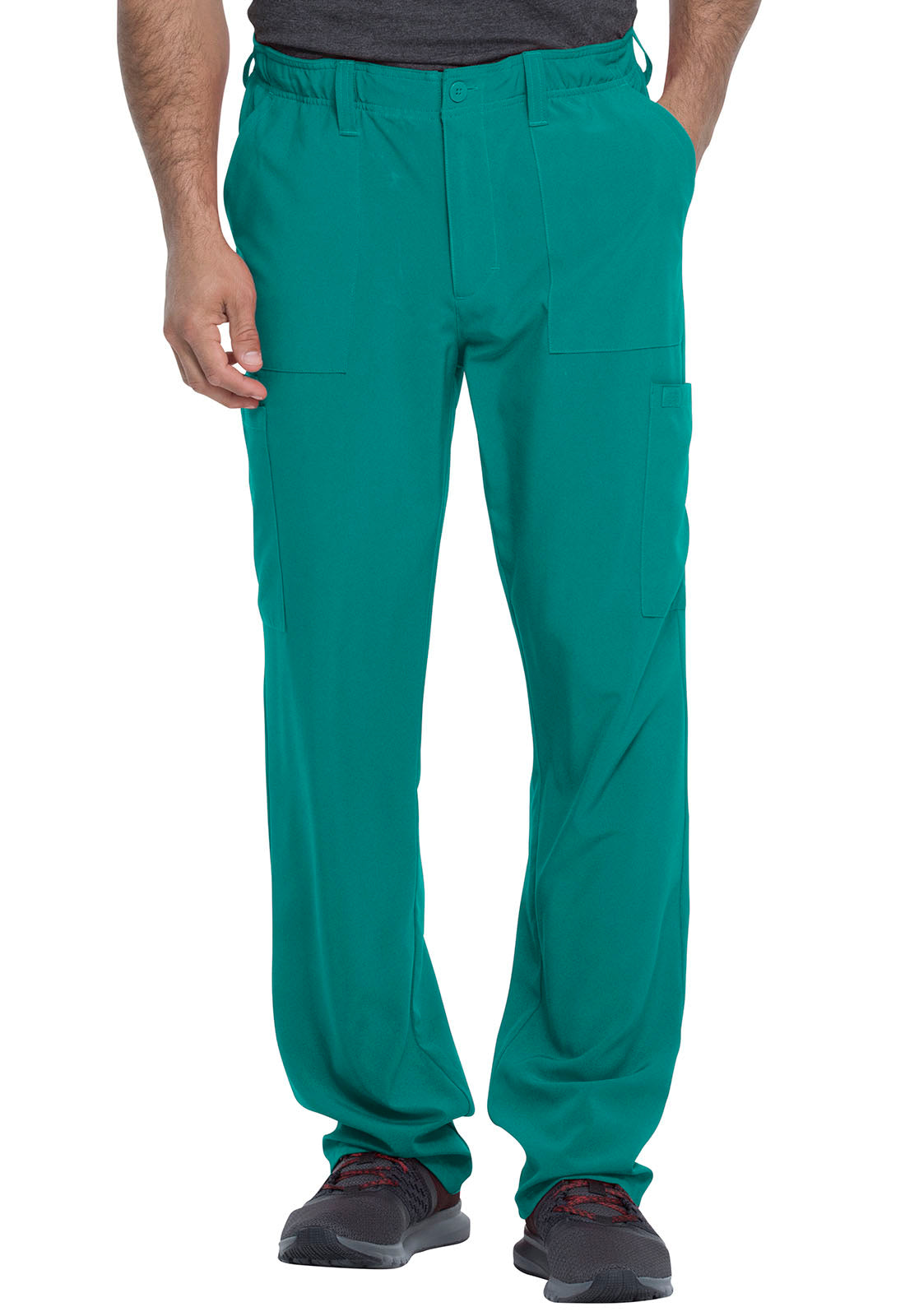 Men's 6-Pocket Natural Rise Drawstring Pant - DK015 - Teal Blue