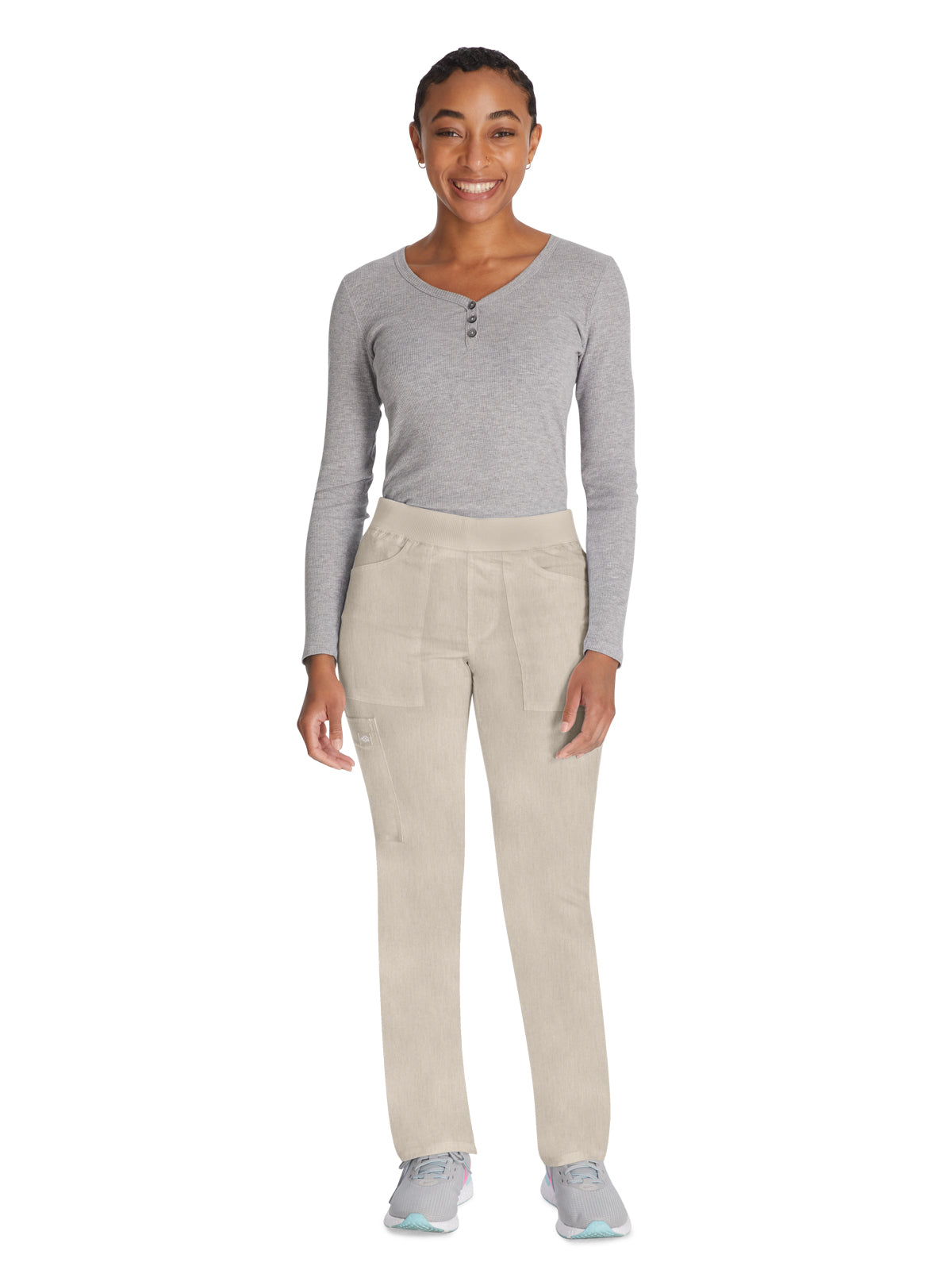 Women's 6-Pocket Mid Rise Tapered Leg Pant