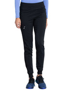 Women's 5-Pocket Mid Rise Jogger Pant - DK155 - Black