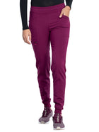 Women's 5-Pocket Mid Rise Jogger Pant - DK155 - Wine