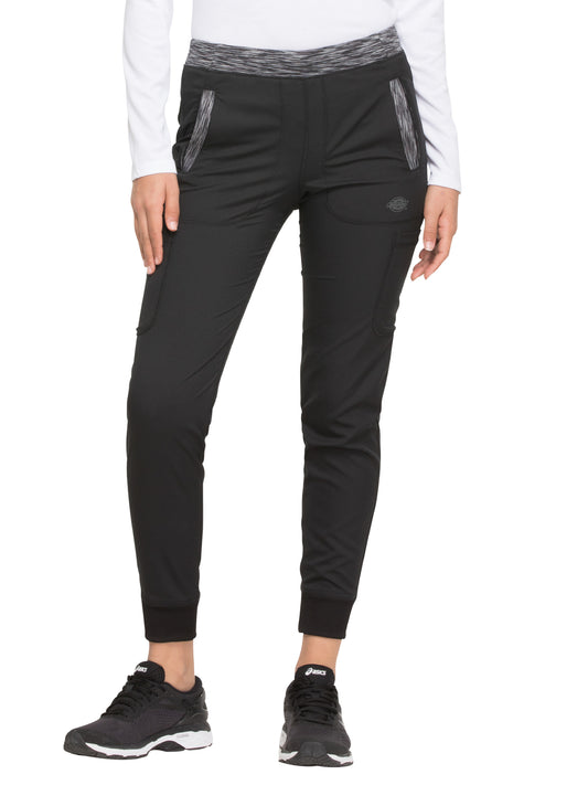 Women's 6-Pocket Natural Rise Jogger Pant - DK185 - Black
