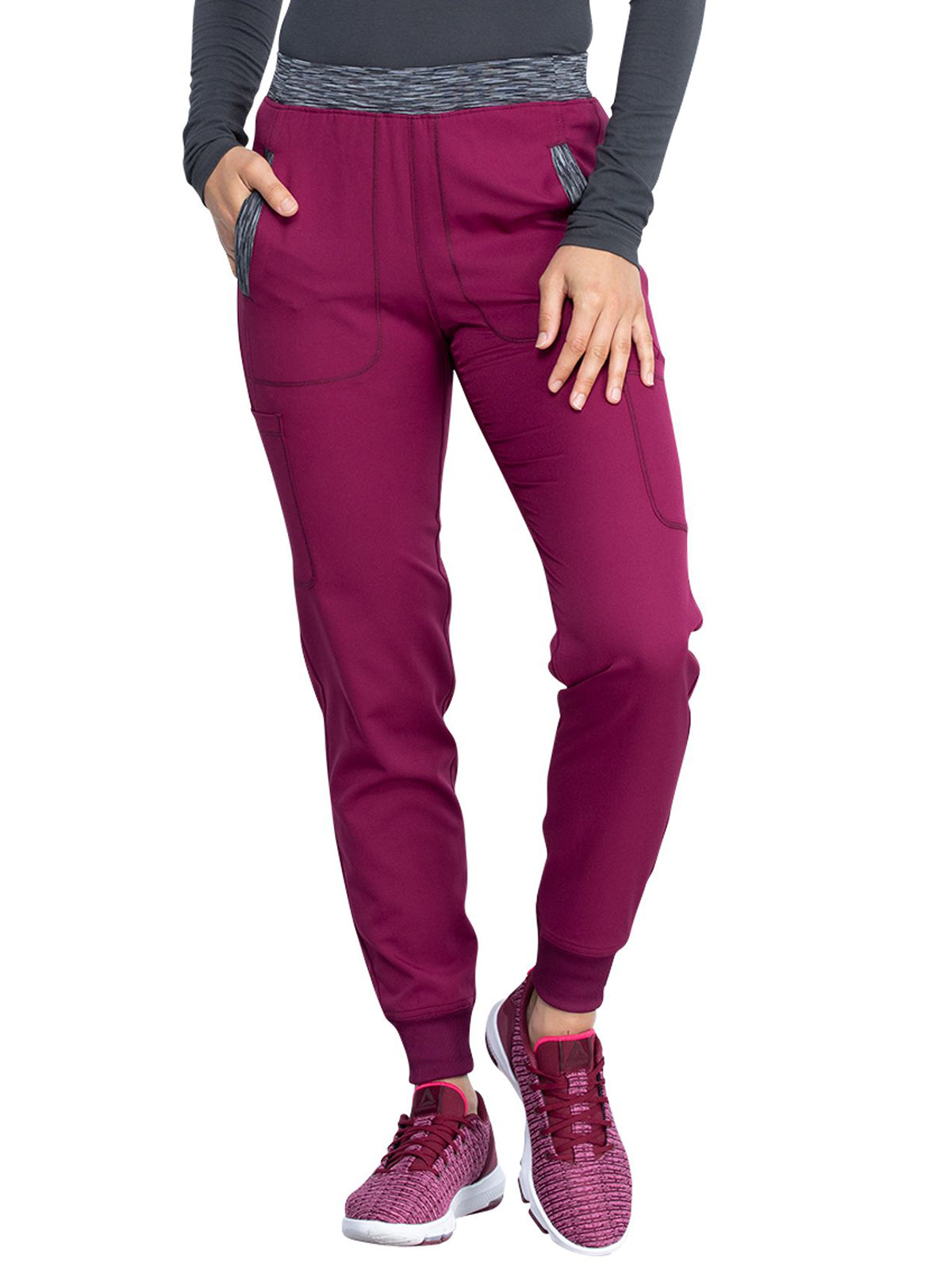 Women's 6-Pocket Natural Rise Jogger Pant - DK185 - Wine
