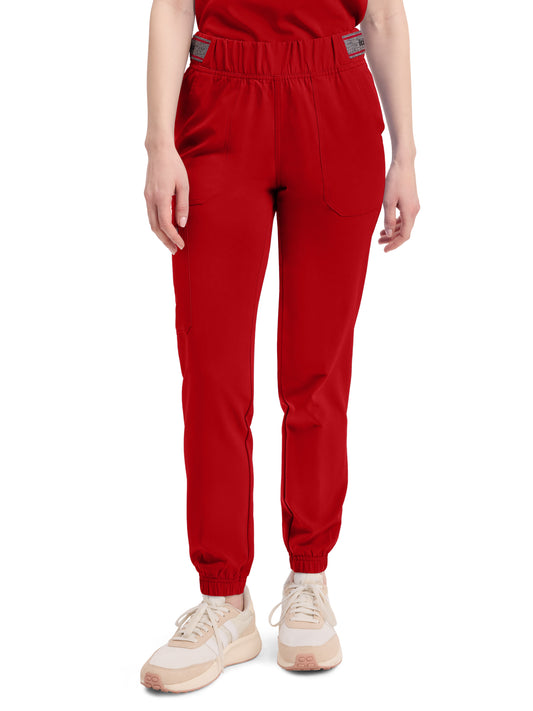 Women's 5-Pocket Tapered Leg Pant - DK221 - Red