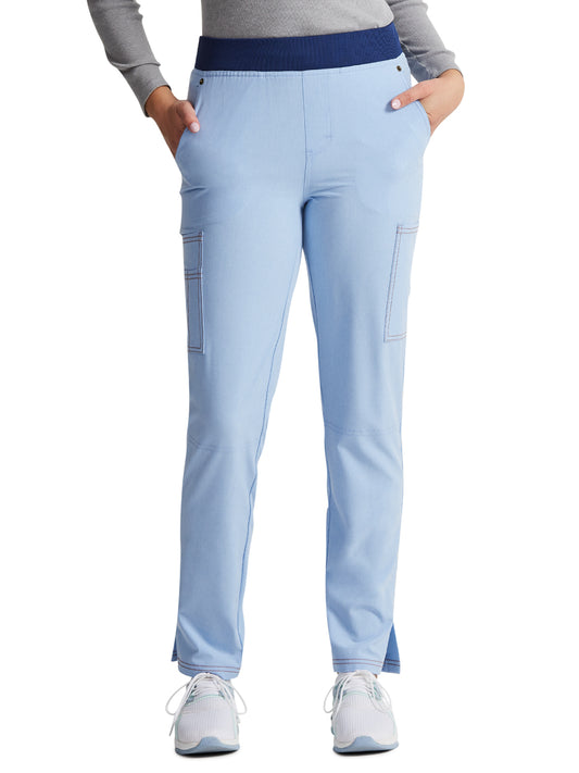 Women's 7-Pocket Mid Rise Tapered Leg Pant