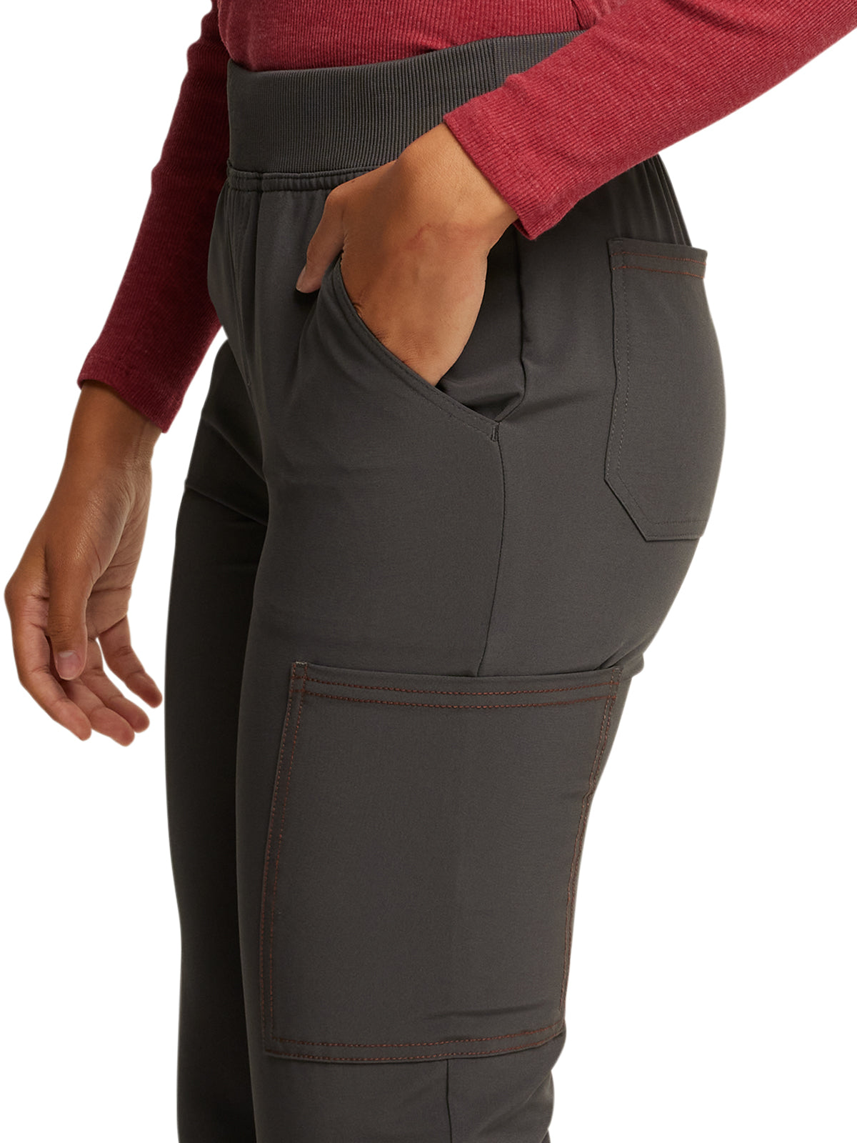 Women's 7-Pocket Mid Rise Tapered Leg Pant