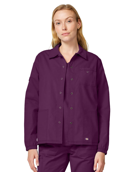 Women's 3-Pocket Snap Front Jacket - DK343 - Wine