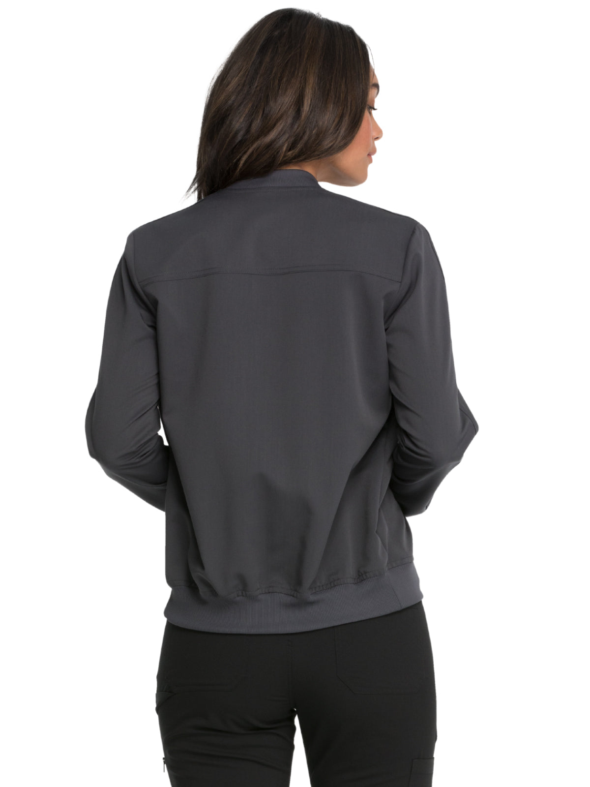 Women's 2-Pocket Zip Front Scrub Jacket