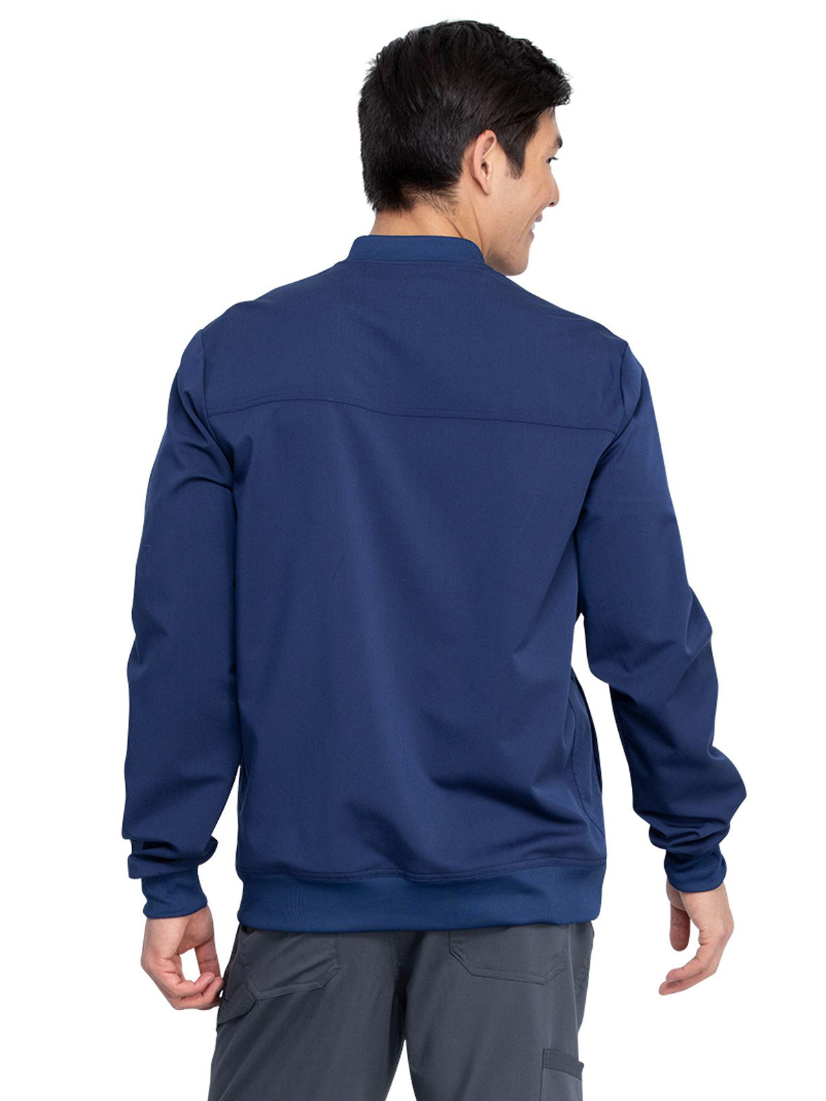 Men's 5-Pocket Zip Front Scrub Jacket