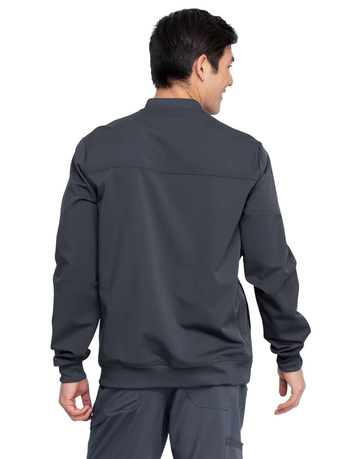 Men's 5-Pocket Zip Front Scrub Jacket