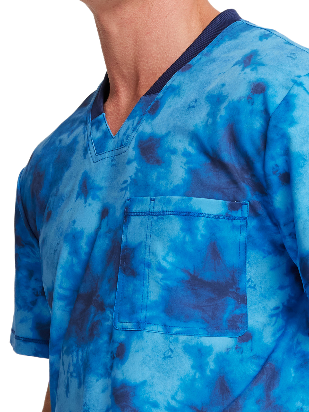 Men's 3-Pocket Rib Knit Scrub Top