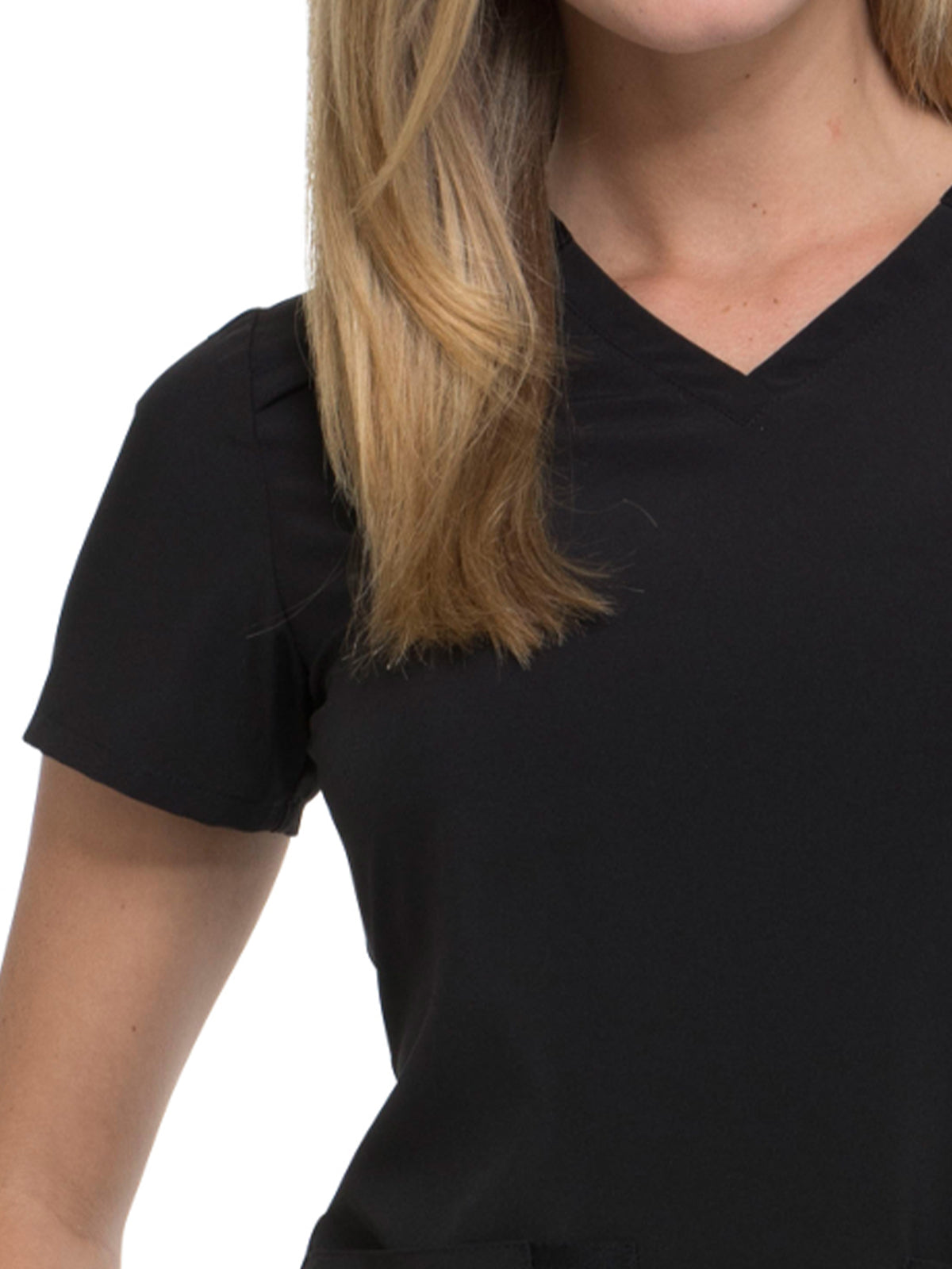 Women's 2-Pocket Contemporary V-Neck Top