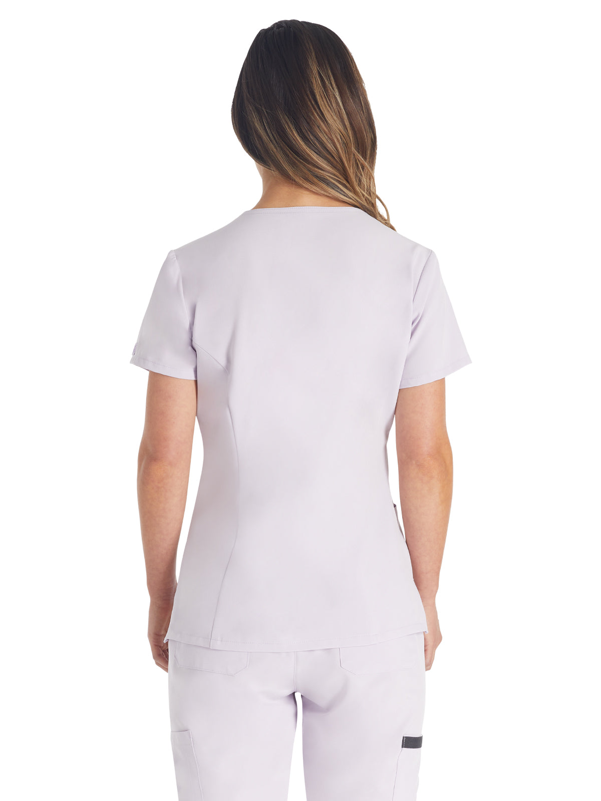 Women's 2-Pocket Contemporary V-Neck Scrub Top