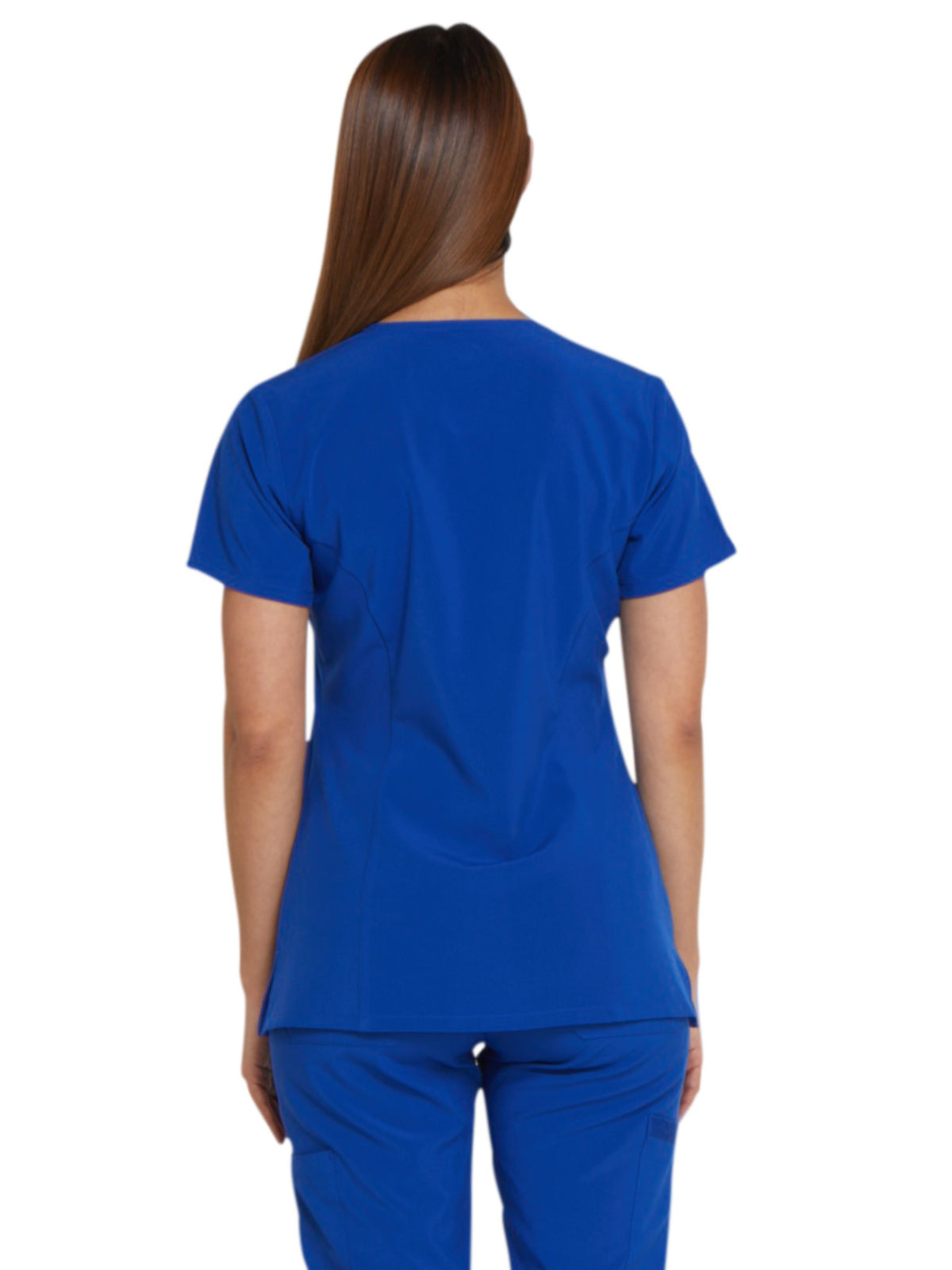 Women's 2-Pocket Contemporary V-Neck Top