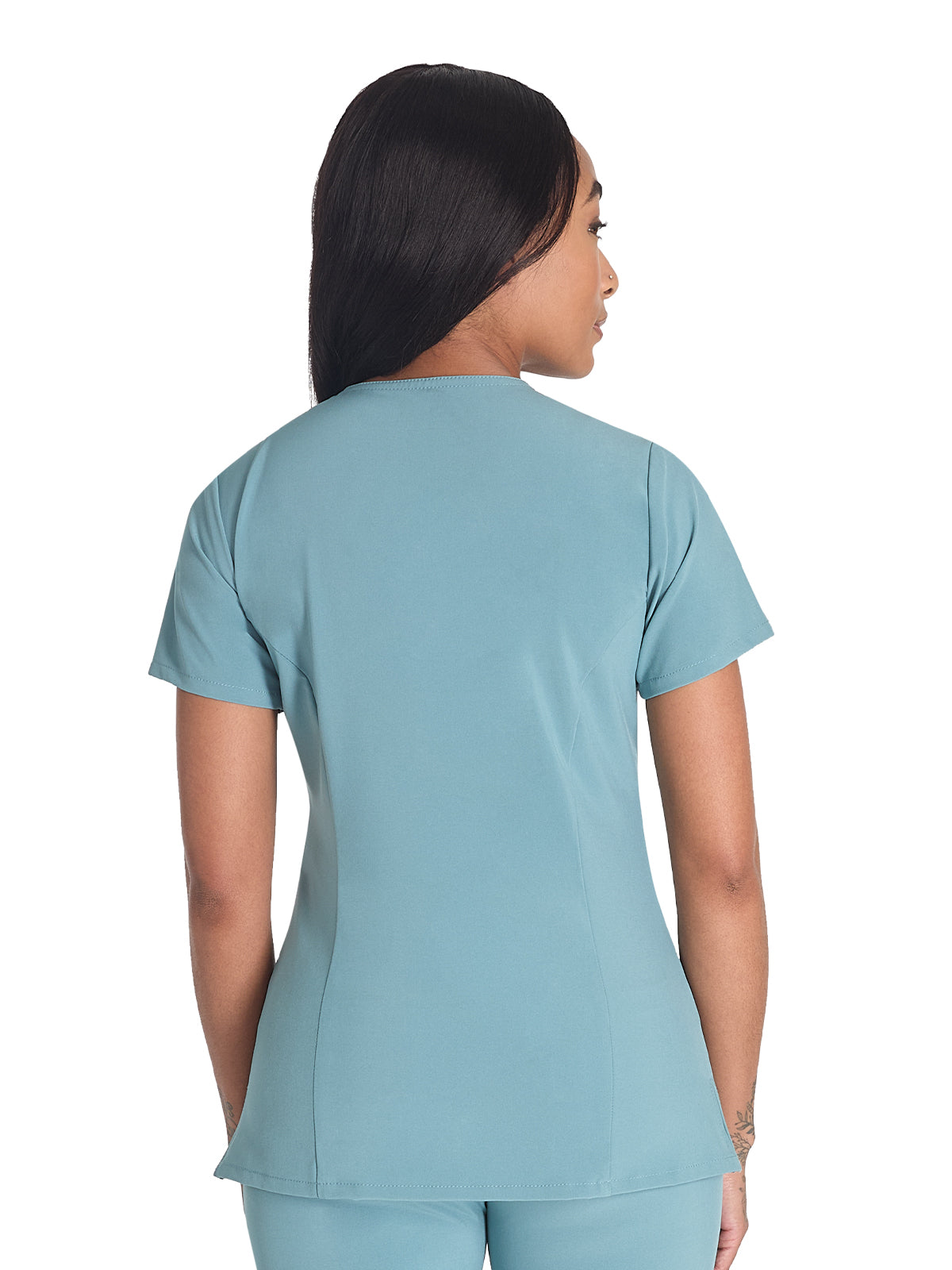 Women's 2-Pocket Contemporary V-Neck Top