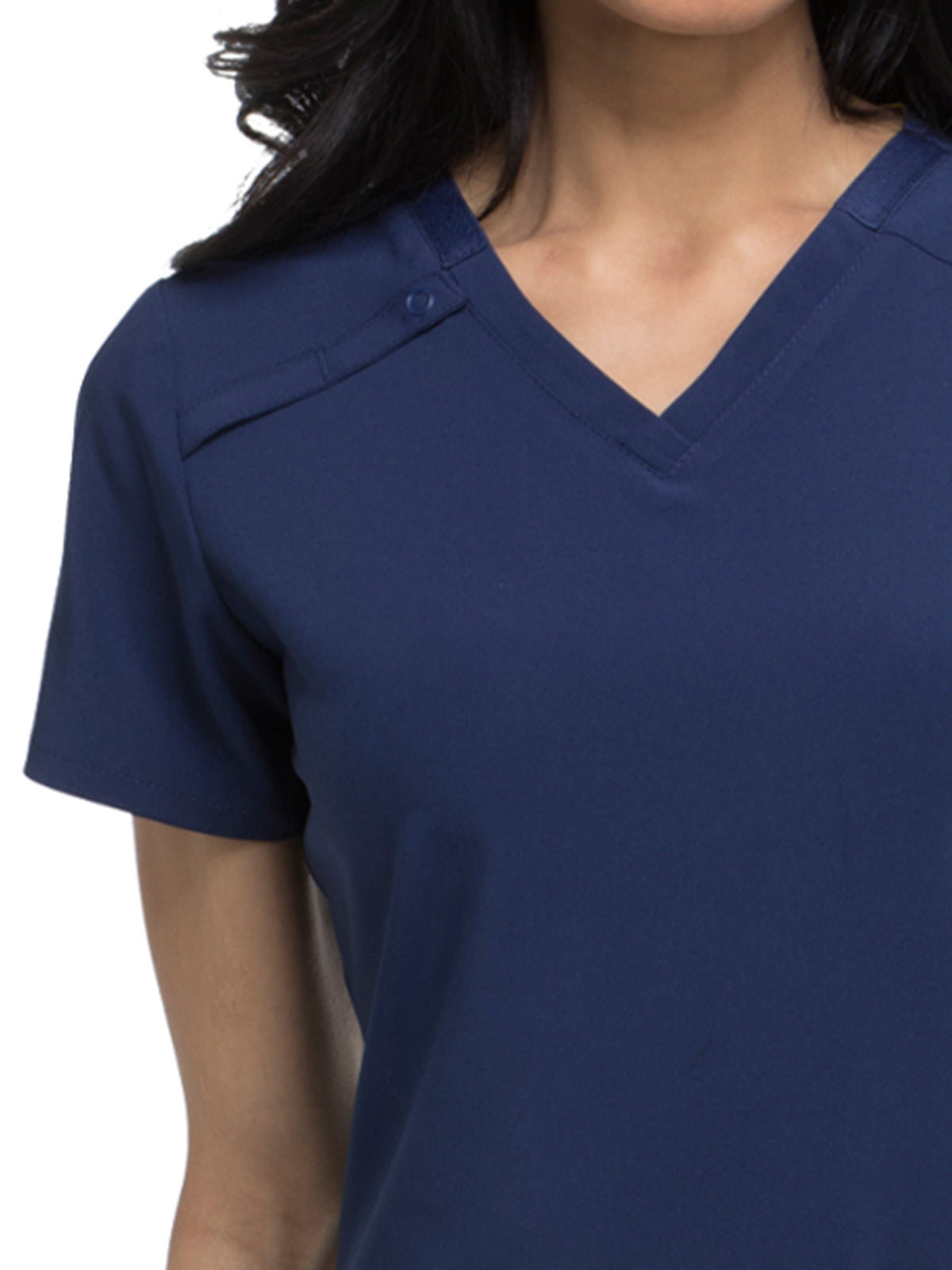 Women's 2-Pocket Contemporary V-Neck Top