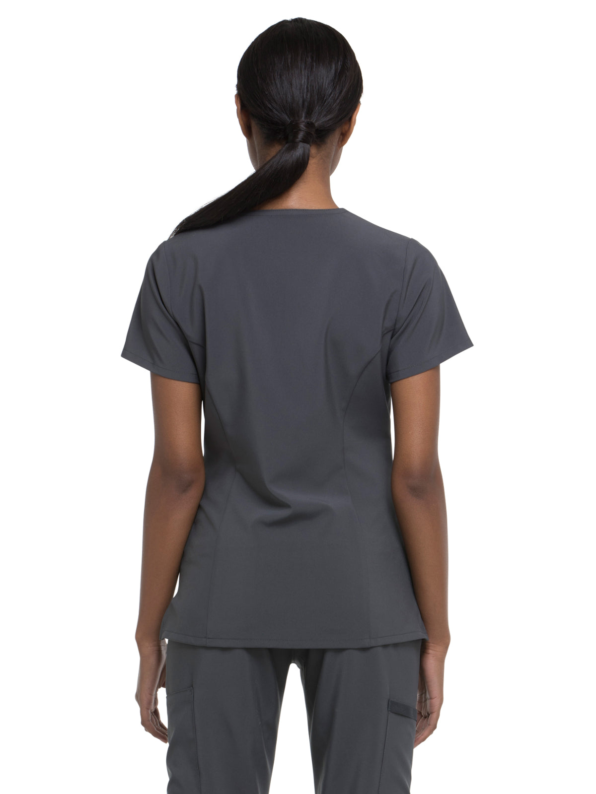 Women's 2-Pocket Contemporary V-Neck Top