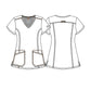 Women's 2-Pocket Contemporary V-Neck Top