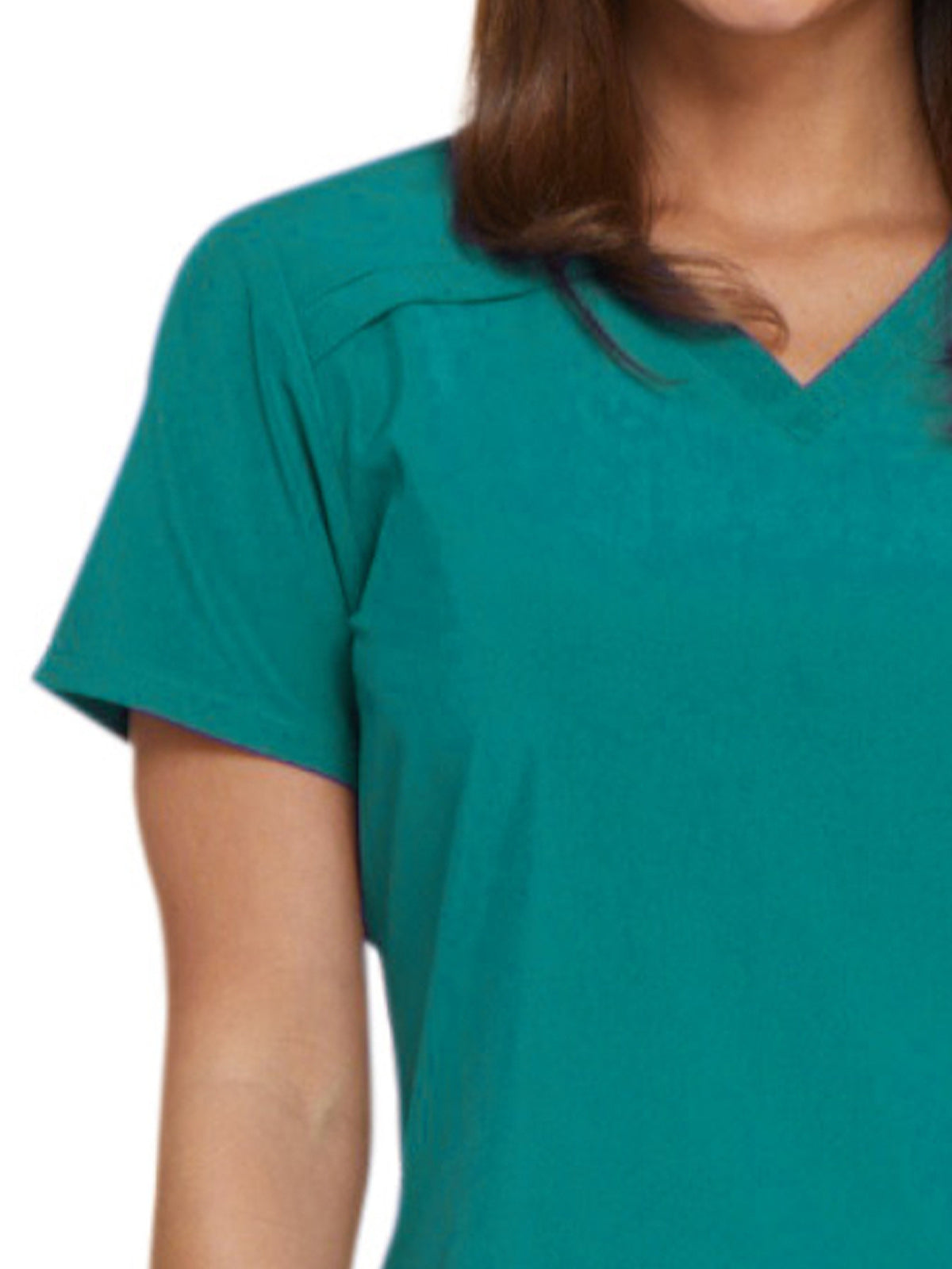 Women's 2-Pocket Contemporary V-Neck Top