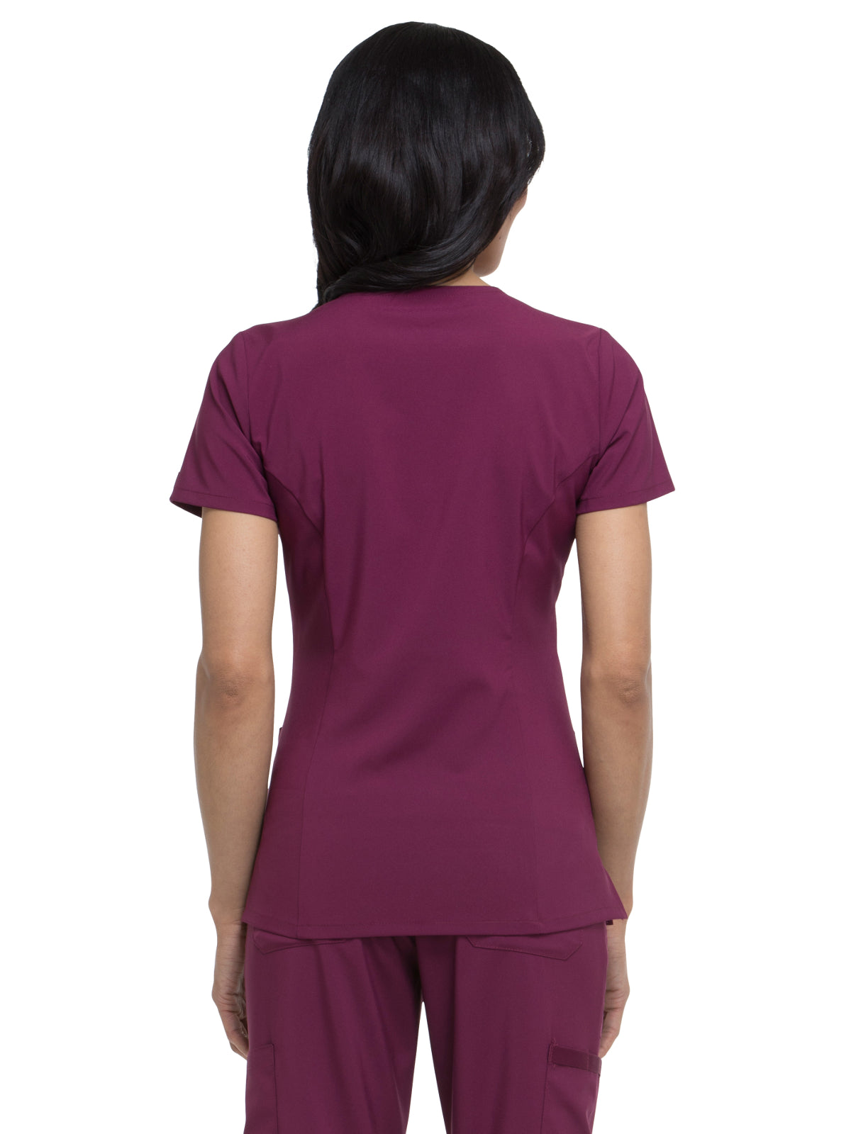 Women's 2-Pocket Contemporary V-Neck Scrub Top