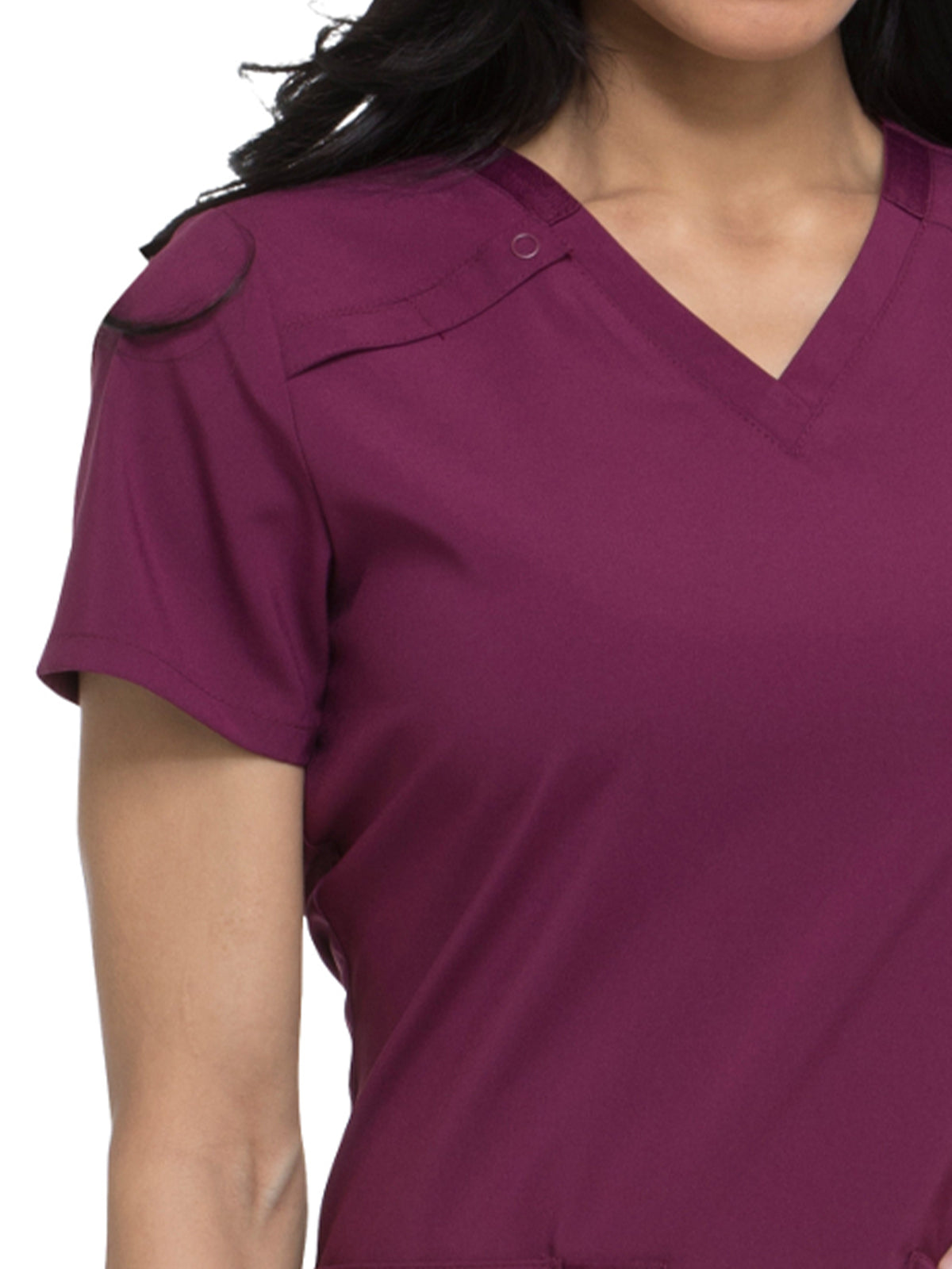 Women's 2-Pocket Contemporary V-Neck Top