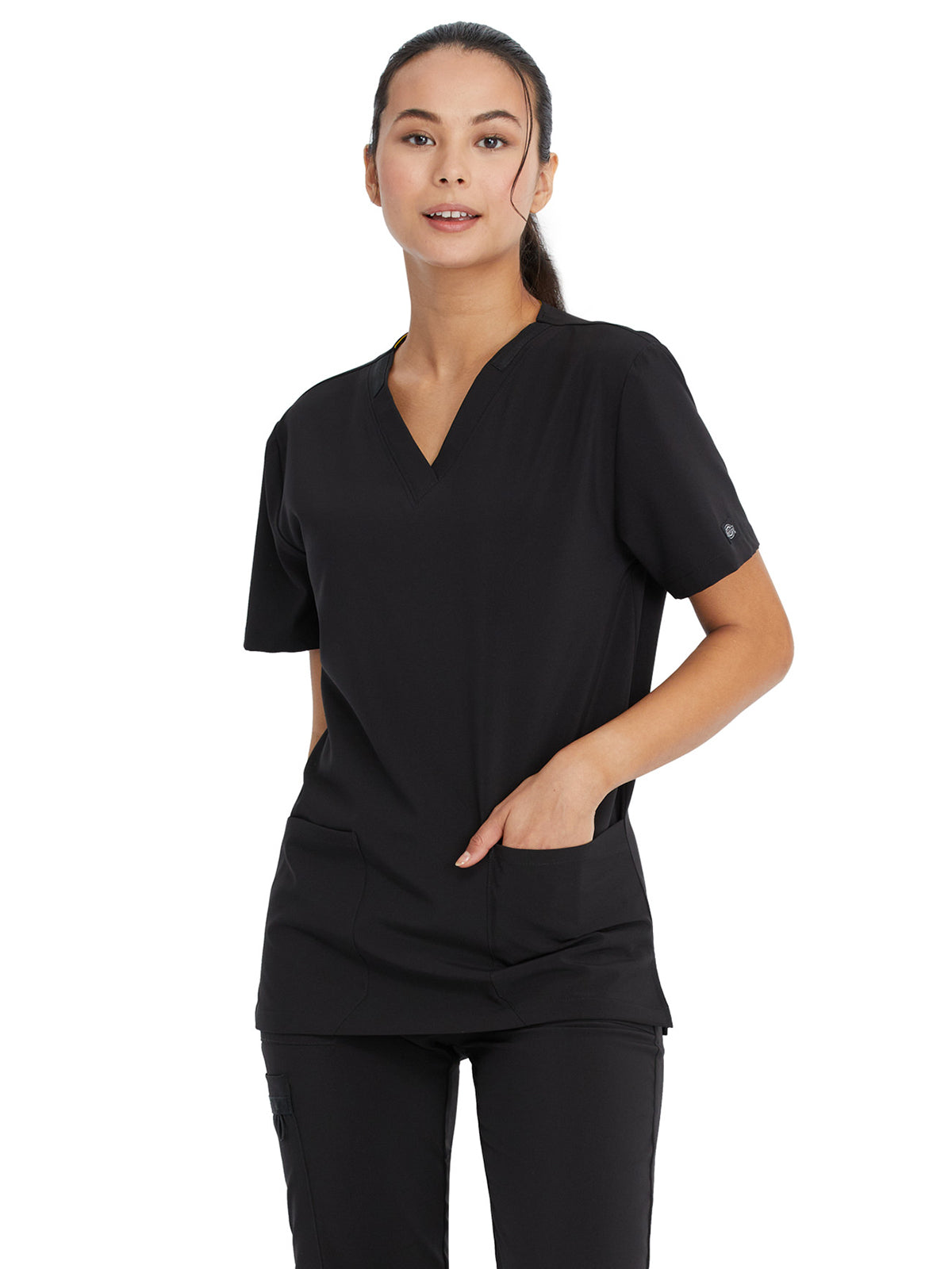 Unisex 2-Pocket V-Neck Scrub Top