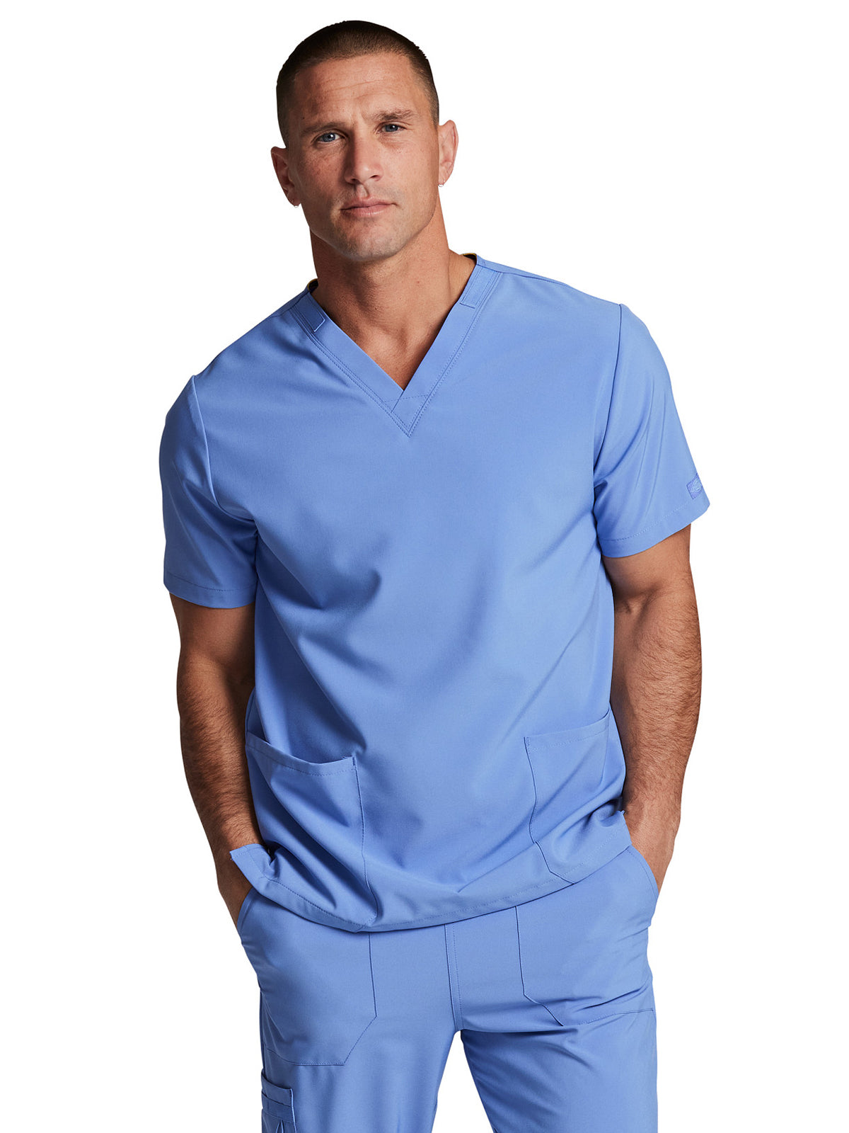 Unisex 2-Pocket V-Neck Scrub Top