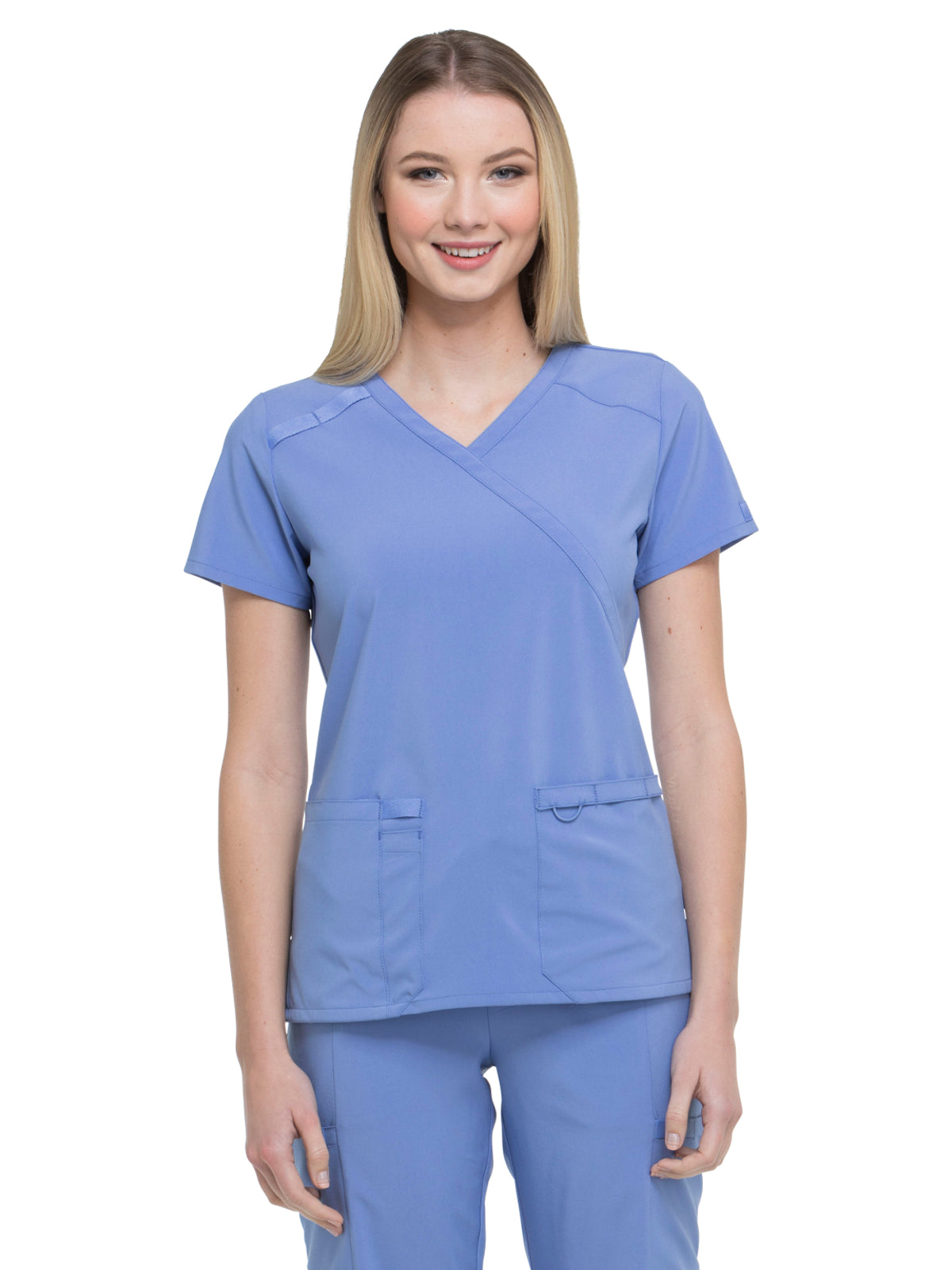 Women's 2-Pocket Contemporary Scrub Top