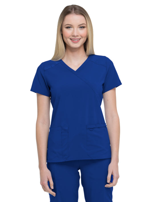 Women's 2-Pocket Contemporary Scrub Top