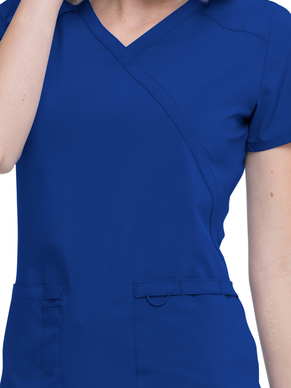 Women's 2-Pocket Contemporary Scrub Top