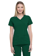 Women's 2-Pocket Contemporary Top - DK625 - Hunter Green