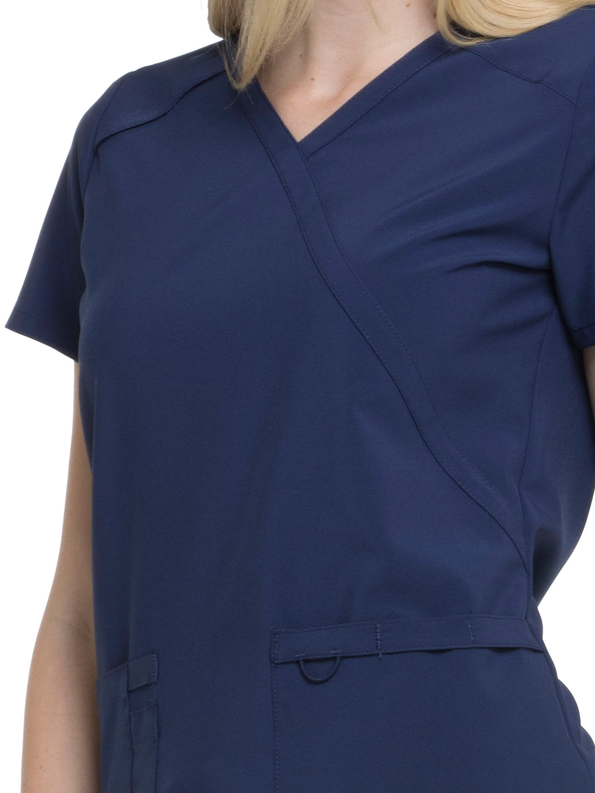 Women's 2-Pocket Contemporary Scrub Top