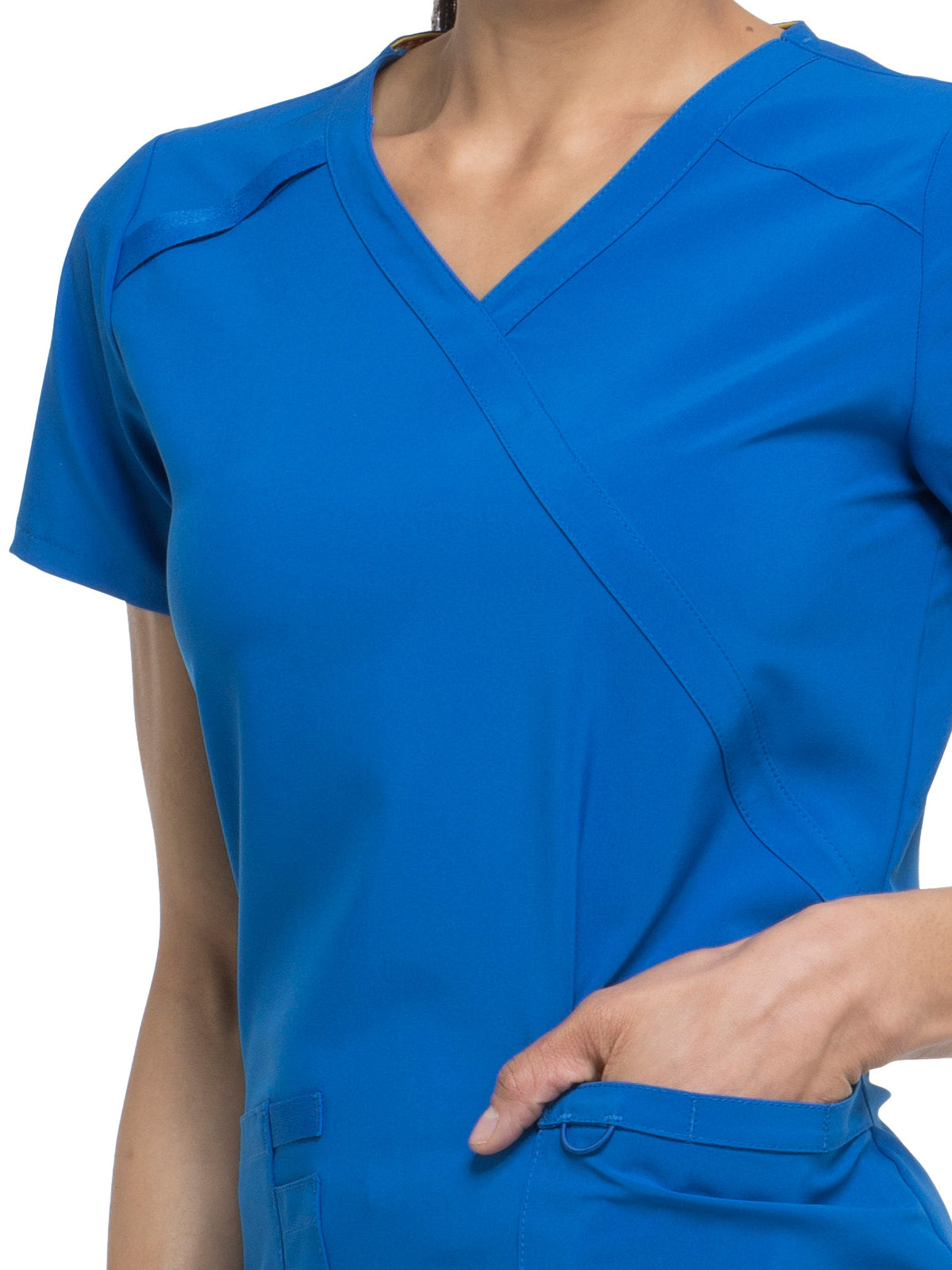 Women's 2-Pocket Contemporary Scrub Top