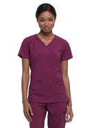Women's 2-Pocket Contemporary Top - DK625 - Wine