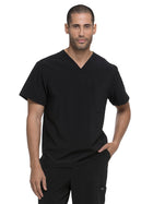 Men's 2-Pocket Tuckable V-Neck Top - DK635 - Black