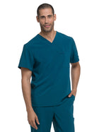 Men's 2-Pocket Tuckable V-Neck Top - DK635 - Caribbean Blue