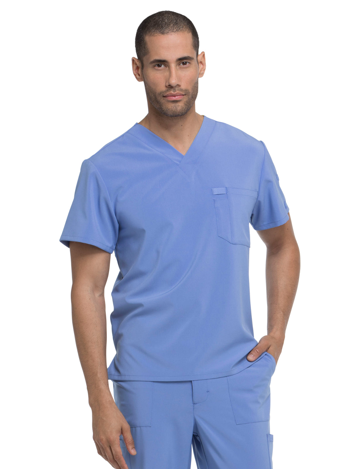 Men's 1-Pocket Tuckable V-Neck Scrub Top