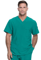 Men's 2-Pocket Tuckable V-Neck Top - DK635 - Teal Blue