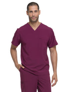 Men's 2-Pocket Tuckable V-Neck Top - DK635 - Wine