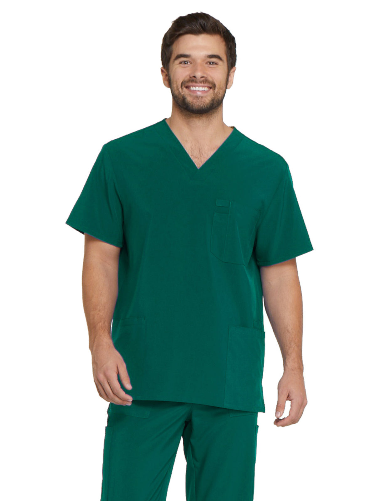 Men's Four-Pocket V-Neck Scrub Top