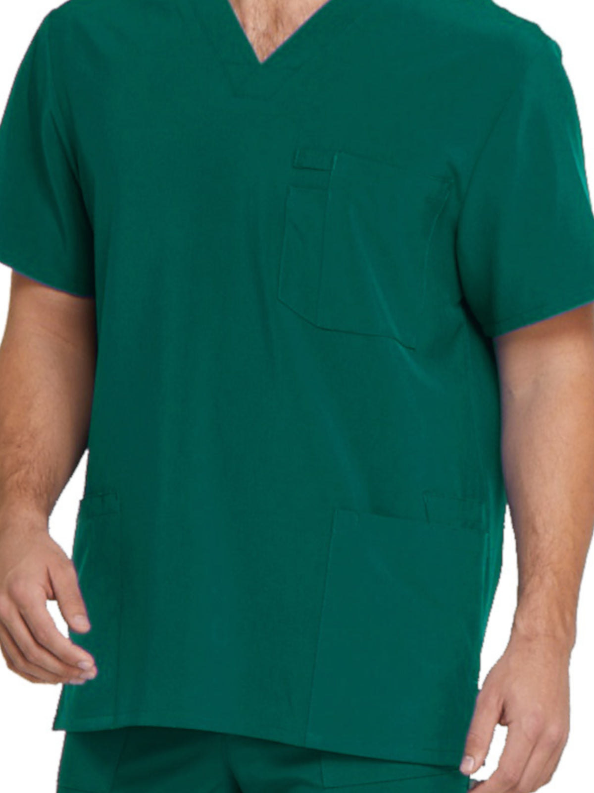 Men's Four-Pocket V-Neck Scrub Top