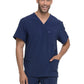 Men's 4-Pocket V-Neck Top - DK645 - Navy