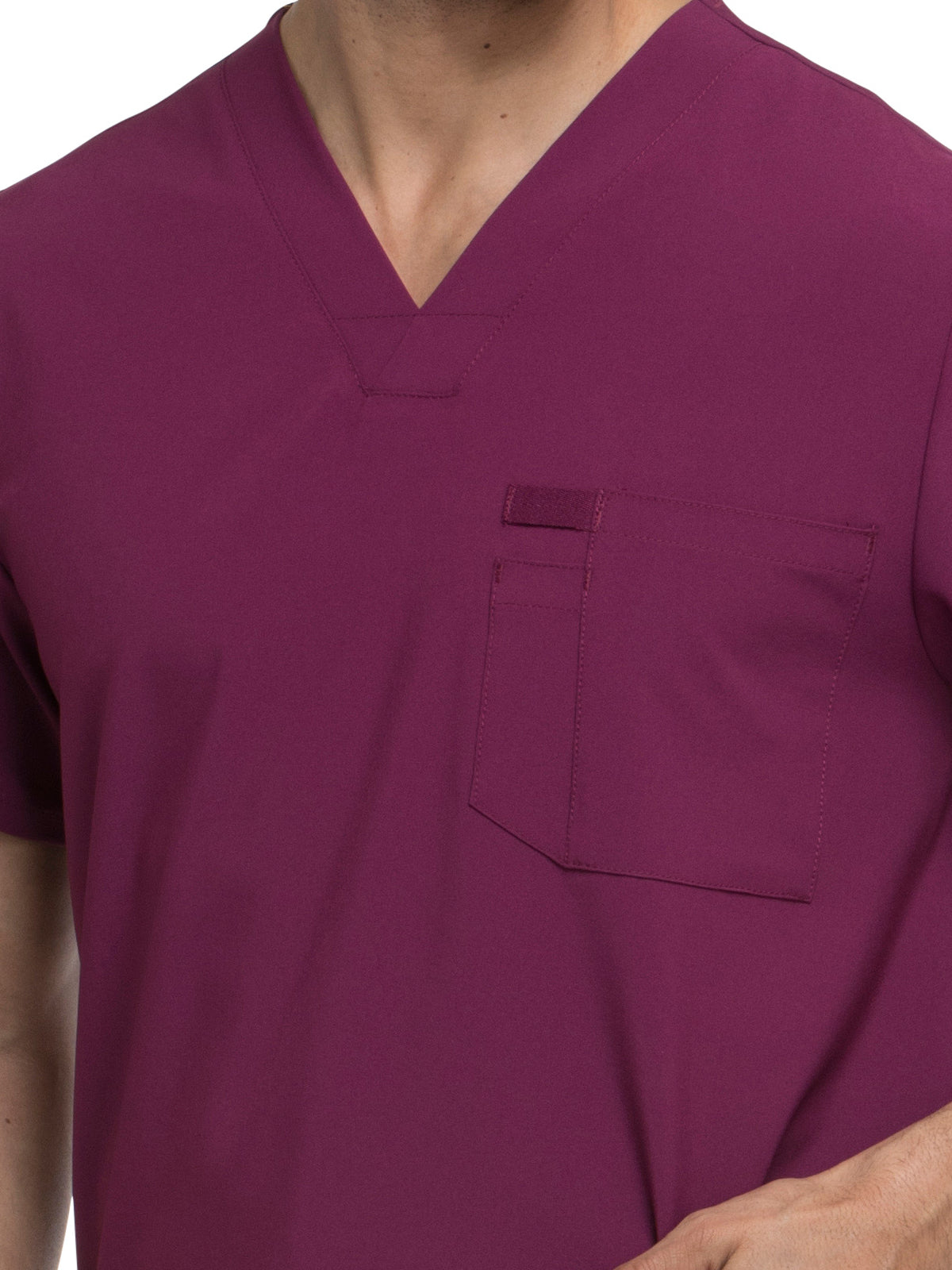 Men's Four-Pocket V-Neck Scrub Top