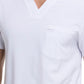 Men's Four-Pocket V-Neck Scrub Top