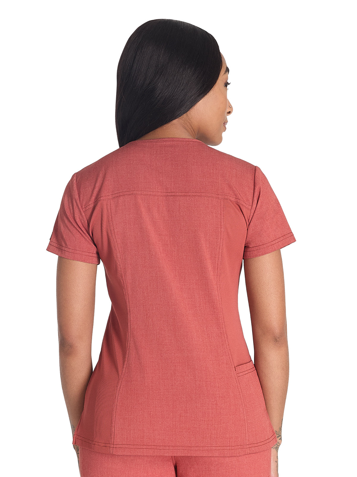 Women's 2-Pocket Notched V-Neck Scrub Top