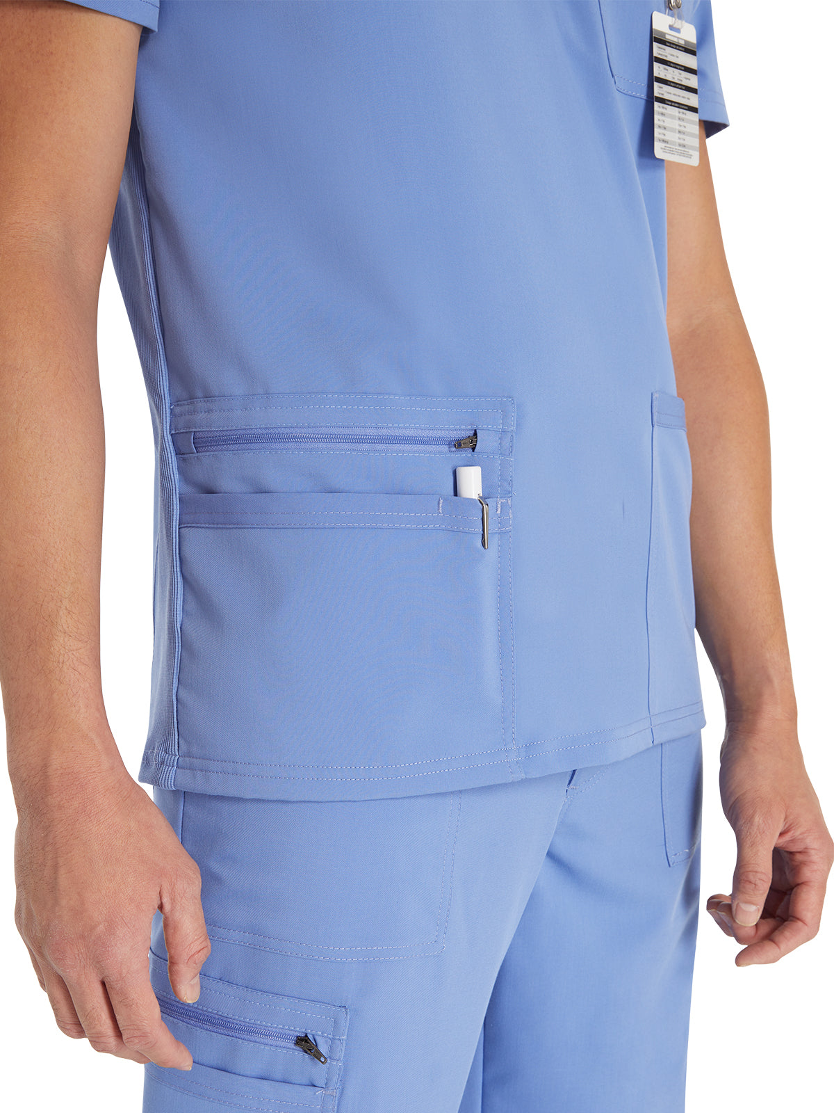 Men's 4-Pocket V-Neck Scrub Top