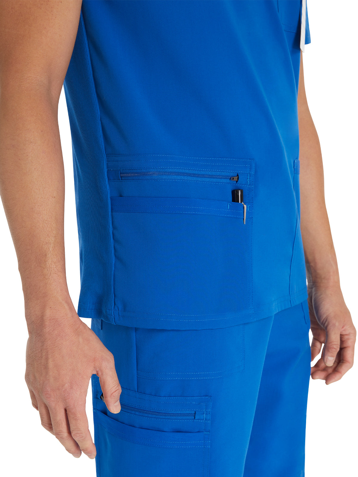 Men's 4-Pocket V-Neck Scrub Top