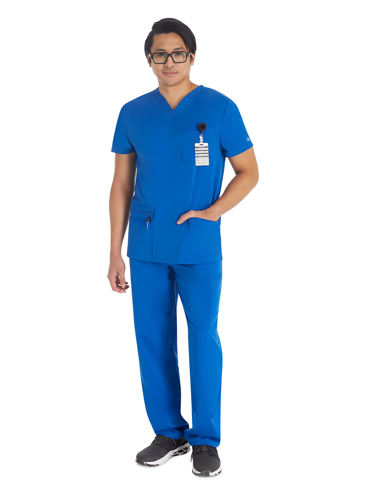 Men's 4-Pocket V-Neck Scrub Top