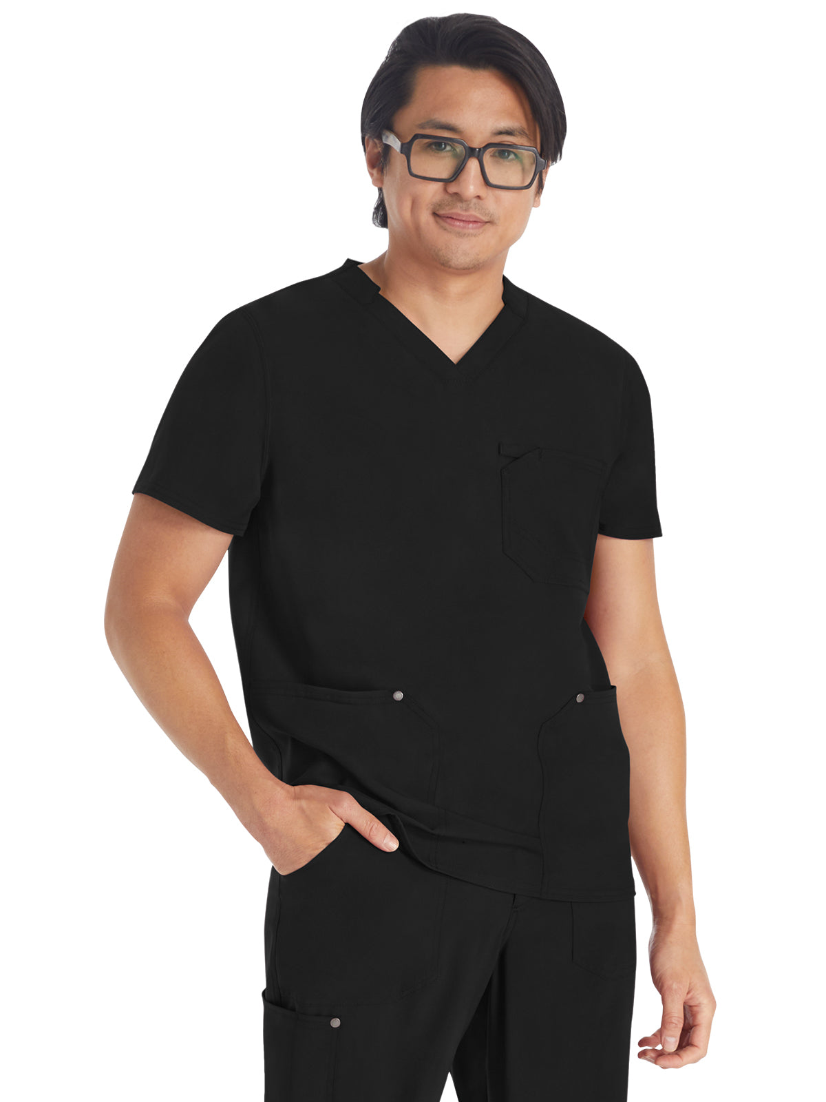 Men's 3-Pocket V-Neck Scrub Top