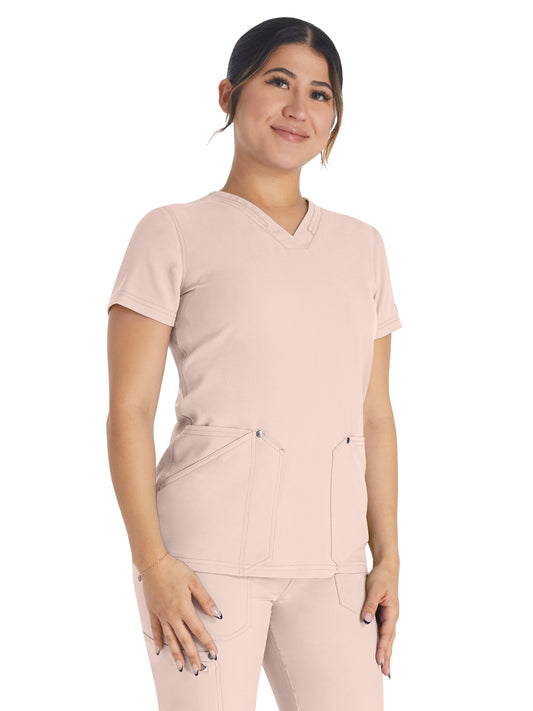 Women's 4-Pocket V-Neck Scrub Top