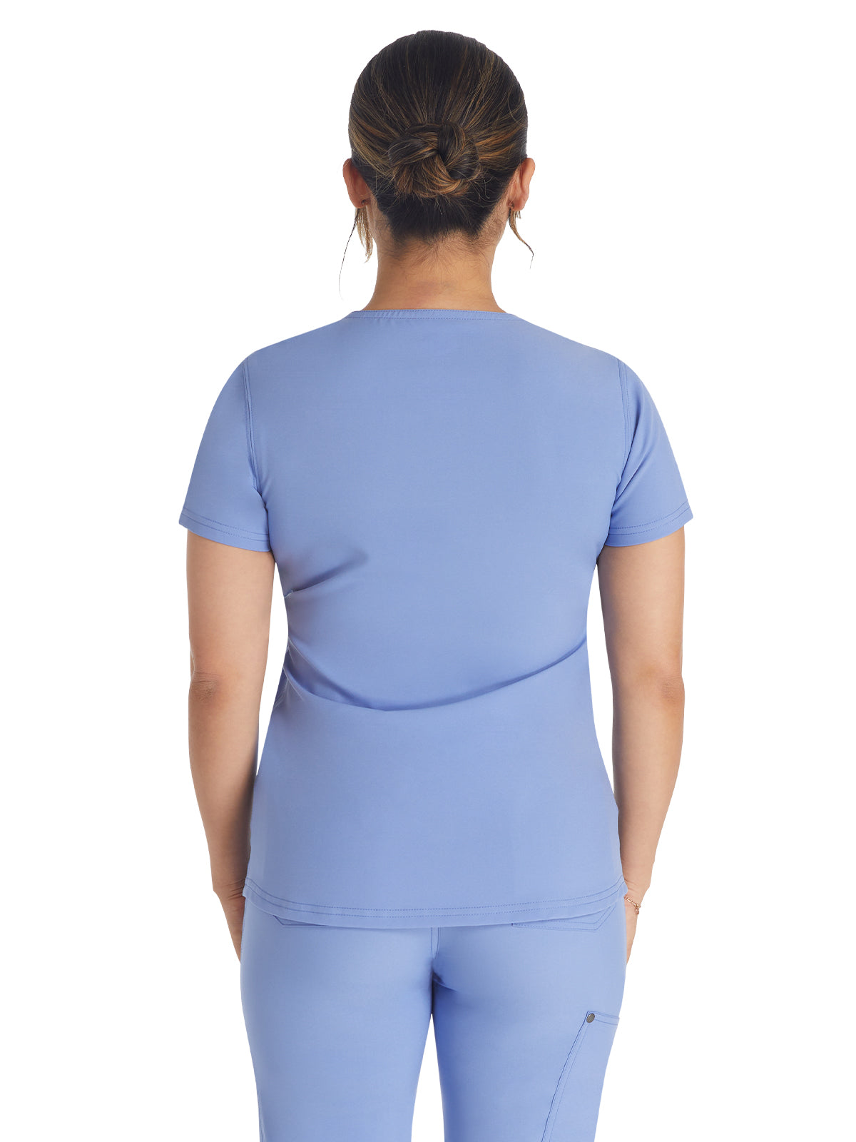 Women's 1-Pocket Henley Scrub Top